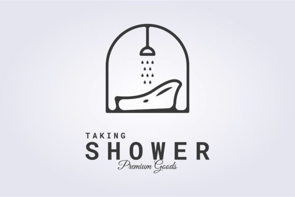 Download Badge Minimalist Bathtub Line Logo - Premium Resources