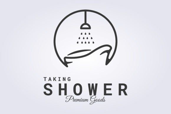 Download Bathtub, Hot Water Bathtub Line Logo - Premium Resources