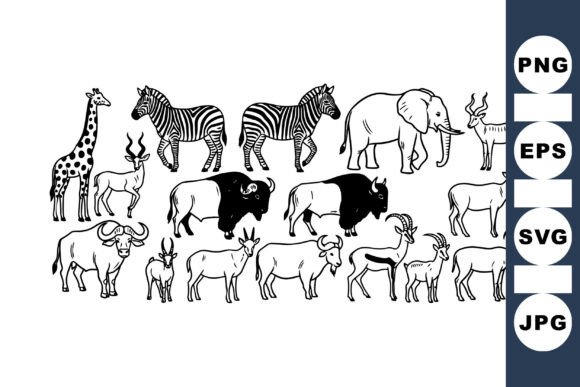 Download Hand Drawn Wild Animal Clipart Set - Premium Bundle